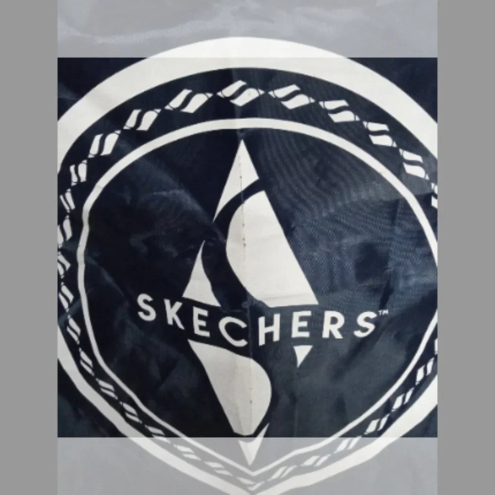 Skechers Navy Blue Nylon Drawstring Backpack Cinch Bag